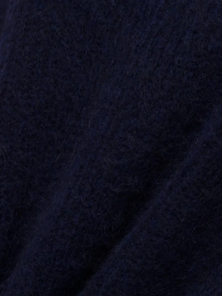 american vintage Pullover & Strickjacken*Damen Strickhülle mit Alpakaanteil - East19A marine uni