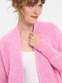 american vintage Pullover & Strickjacken*Damen Strickhülle mit Alpaka-Anteil - East rosa meliert