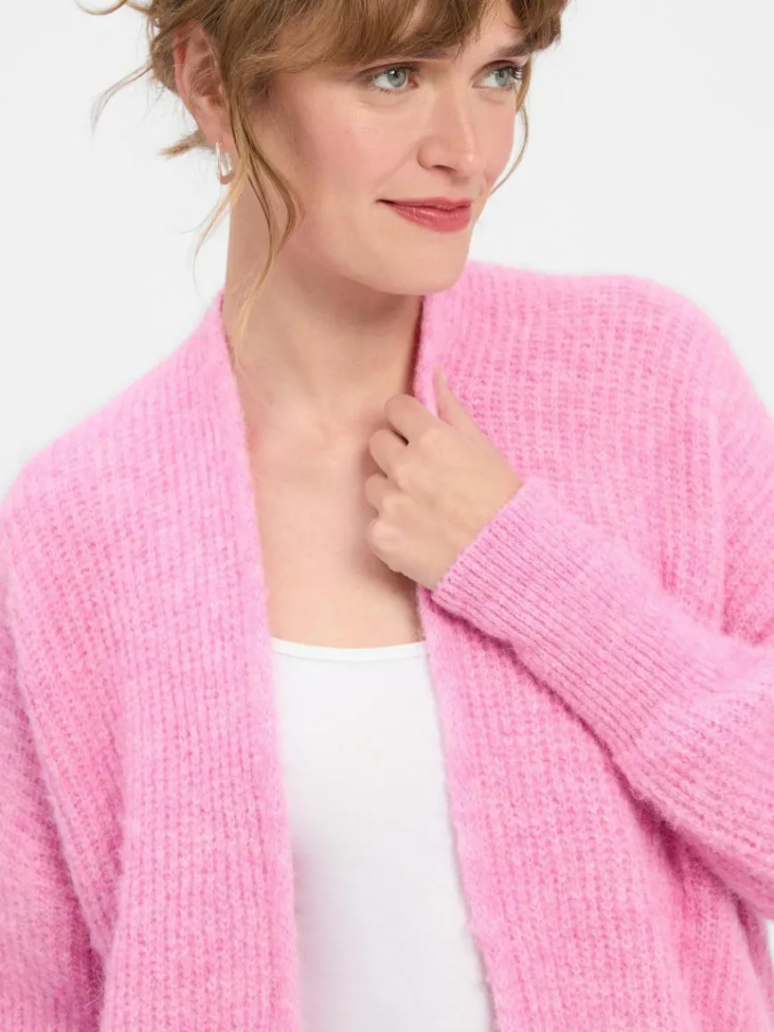 american vintage Pullover & Strickjacken*Damen Strickhülle mit Alpaka-Anteil - East rosa meliert