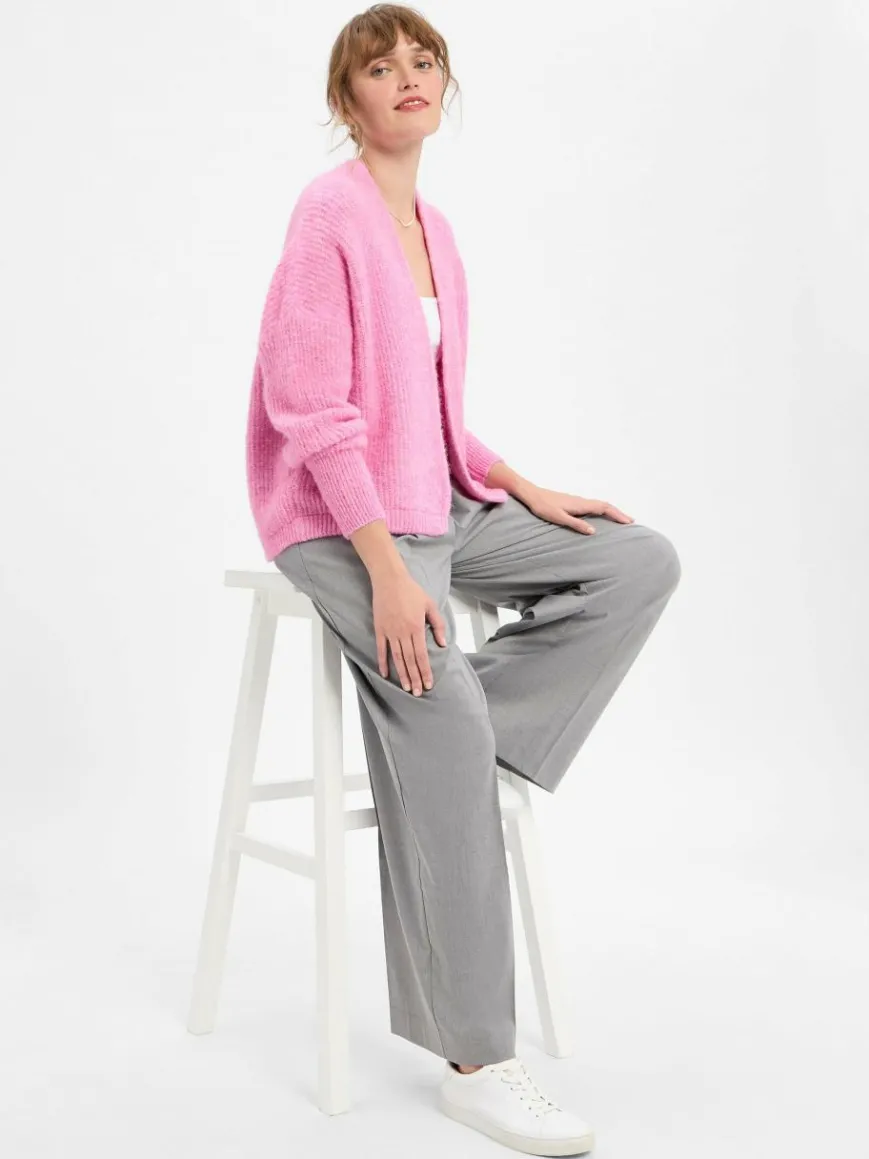 american vintage Pullover & Strickjacken*Damen Strickhülle mit Alpaka-Anteil - East rosa meliert