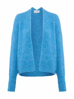 american vintage Pullover & Strickjacken*Damen Strickhülle mit Alpaka-Anteil - East blau meliert