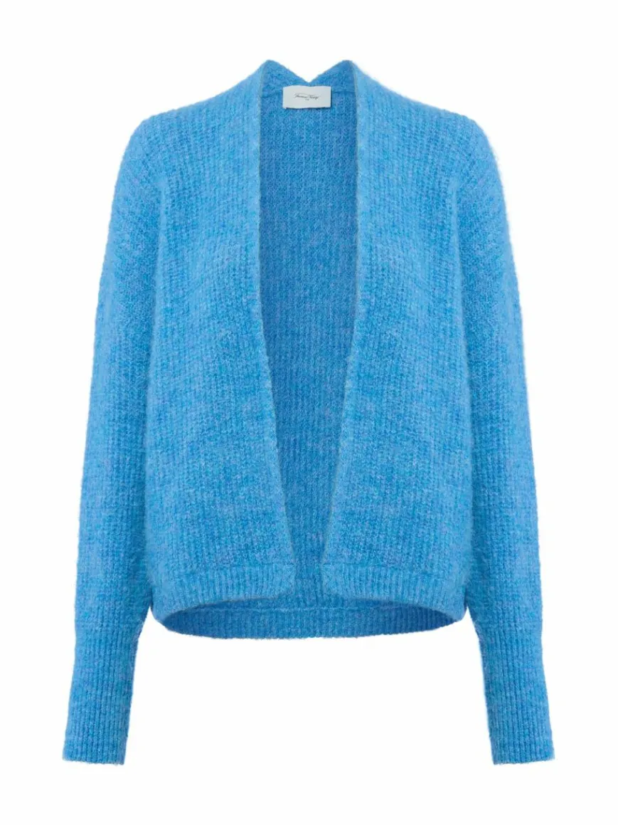 american vintage Pullover & Strickjacken*Damen Strickhülle mit Alpaka-Anteil - East blau meliert
