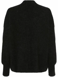 american vintage Pullover & Strickjacken*Damen Strickhülle mit Alpaka-Anteil - Gilet East anthrazit uni