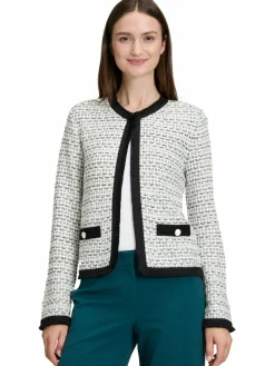 Betty & Co Pullover & Strickjacken*Damen Strickjacke ecru mehrfarbig gemustert