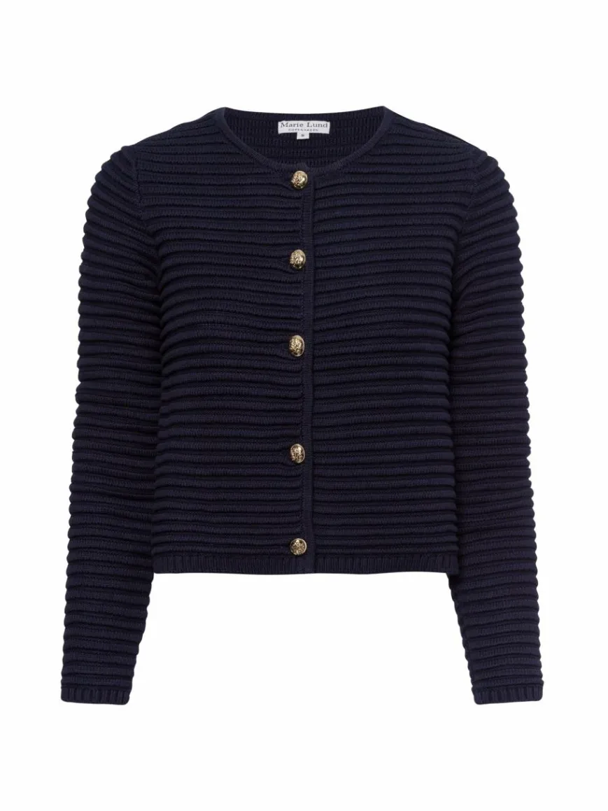 Marie Lund Pullover & Strickjacken*Damen Strickjacke marine uni