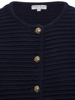 Marie Lund Pullover & Strickjacken*Damen Strickjacke marine uni