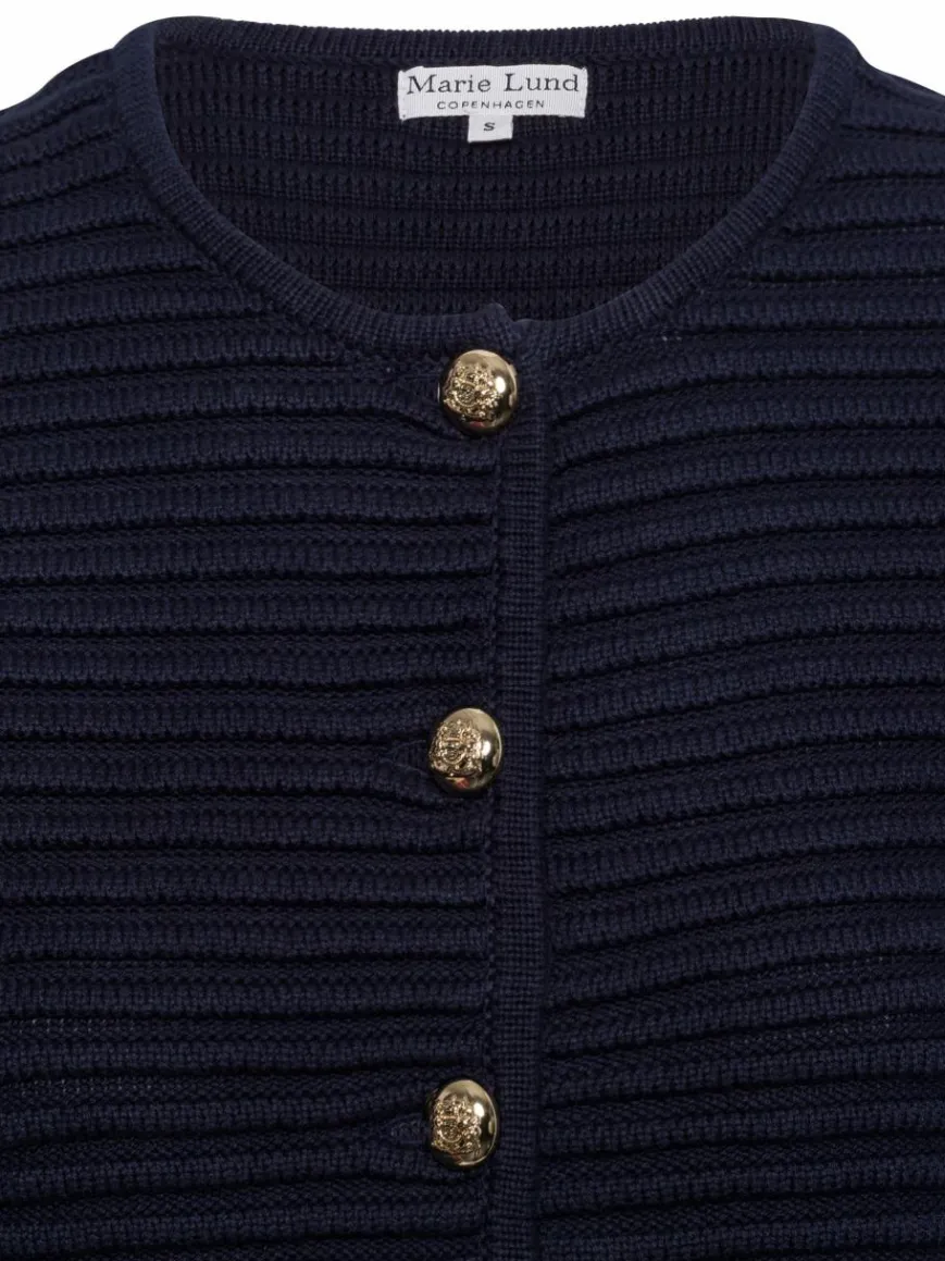Marie Lund Pullover & Strickjacken*Damen Strickjacke marine uni