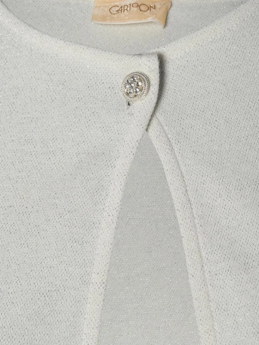 Cartoon Pullover & Strickjacken*Damen Strickjacke weiß uni