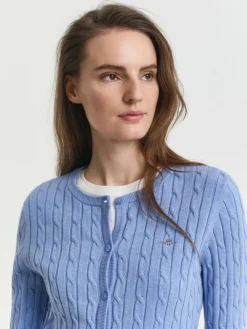 Gant Pullover & Strickjacken*Damen Strickjacke hellblau meliert