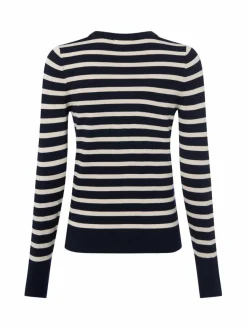 Marie Lund Pullover & Strickjacken*Damen Strickjacke marine beige gestreift