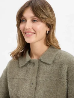 Rino & Pelle Jacken & Westen|Pullover & Strickjacken*Damen Strickjacke tanne uni