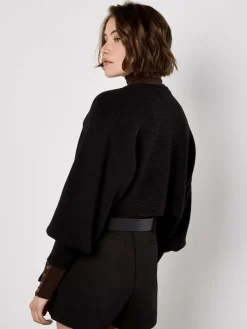 Apricot Pullover & Strickjacken*Damen Strickjacke schwarz uni