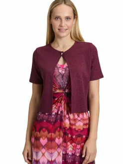 Cartoon Pullover & Strickjacken*Damen Strickjacke aubergine uni