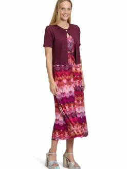 Cartoon Pullover & Strickjacken*Damen Strickjacke aubergine uni