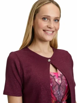 Cartoon Pullover & Strickjacken*Damen Strickjacke aubergine uni