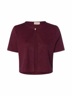 Cartoon Pullover & Strickjacken*Damen Strickjacke aubergine uni