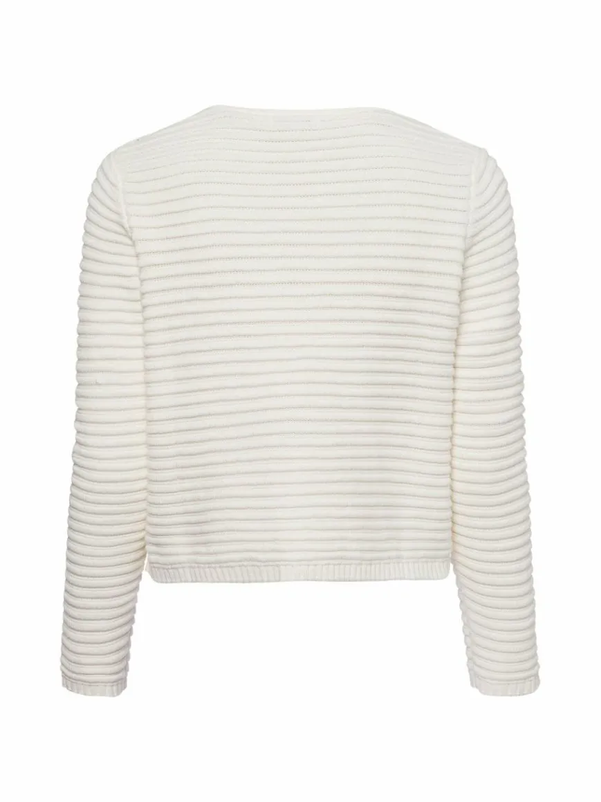 Marie Lund Pullover & Strickjacken*Damen Strickjacke ecru uni