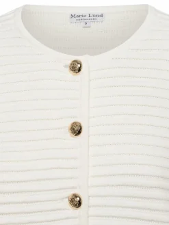 Marie Lund Pullover & Strickjacken*Damen Strickjacke ecru uni