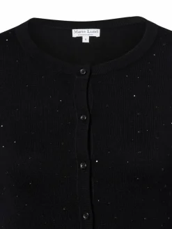 Marie Lund Pullover & Strickjacken*Damen Strickjacke schwarz uni