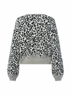 Monari Pullover & Strickjacken*Damen Strickjacke ecru schwarz gemustert