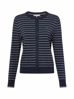 Tommy Hilfiger Pullover & Strickjacken*Damen Strickjacke marine ecru gestreift