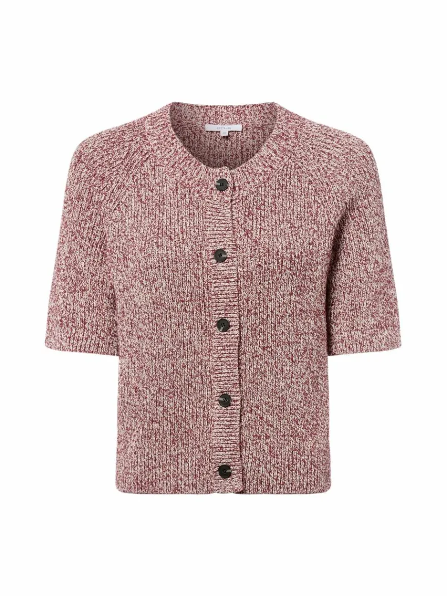 Opus Pullover & Strickjacken*Damen Strickjacke - Dacki aubergine ecru meliert