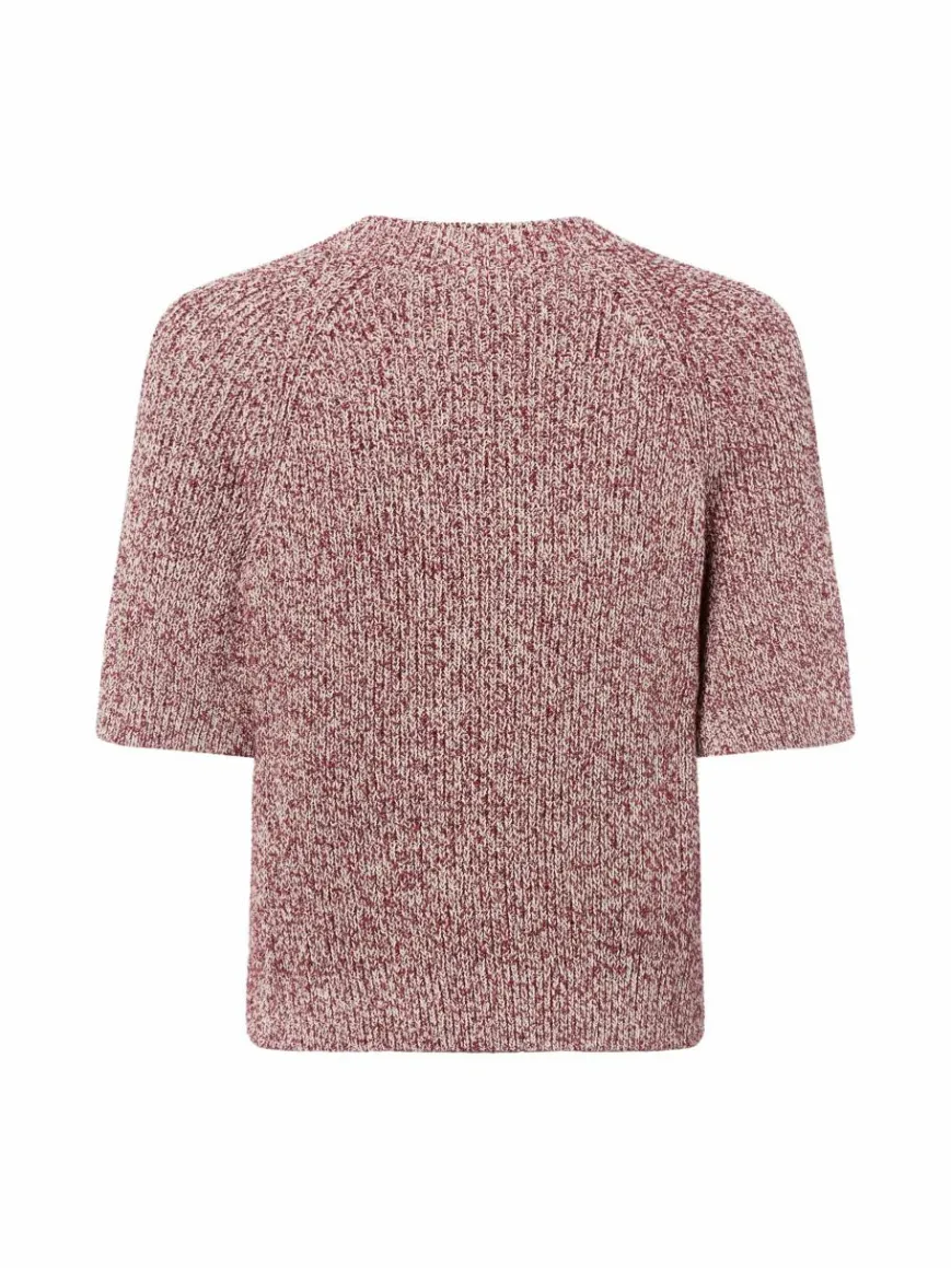 Opus Pullover & Strickjacken*Damen Strickjacke - Dacki aubergine ecru meliert