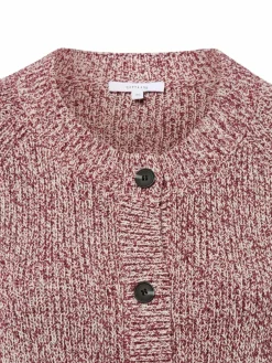 Opus Pullover & Strickjacken*Damen Strickjacke - Dacki aubergine ecru meliert