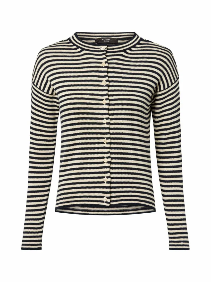 Weekend Max Mara Pullover & Strickjacken*Damen Strickjacke - Eritea beige marine gestreift