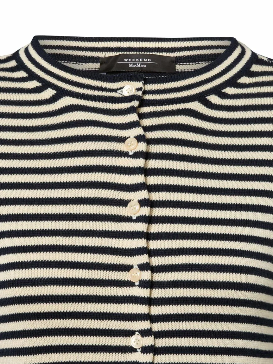 Weekend Max Mara Pullover & Strickjacken*Damen Strickjacke - Eritea beige marine gestreift