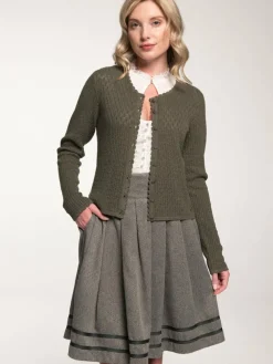 Spieth & Wenksy Pullover & Strickjacken*Damen Strickjacke - Gertrud oliv uni