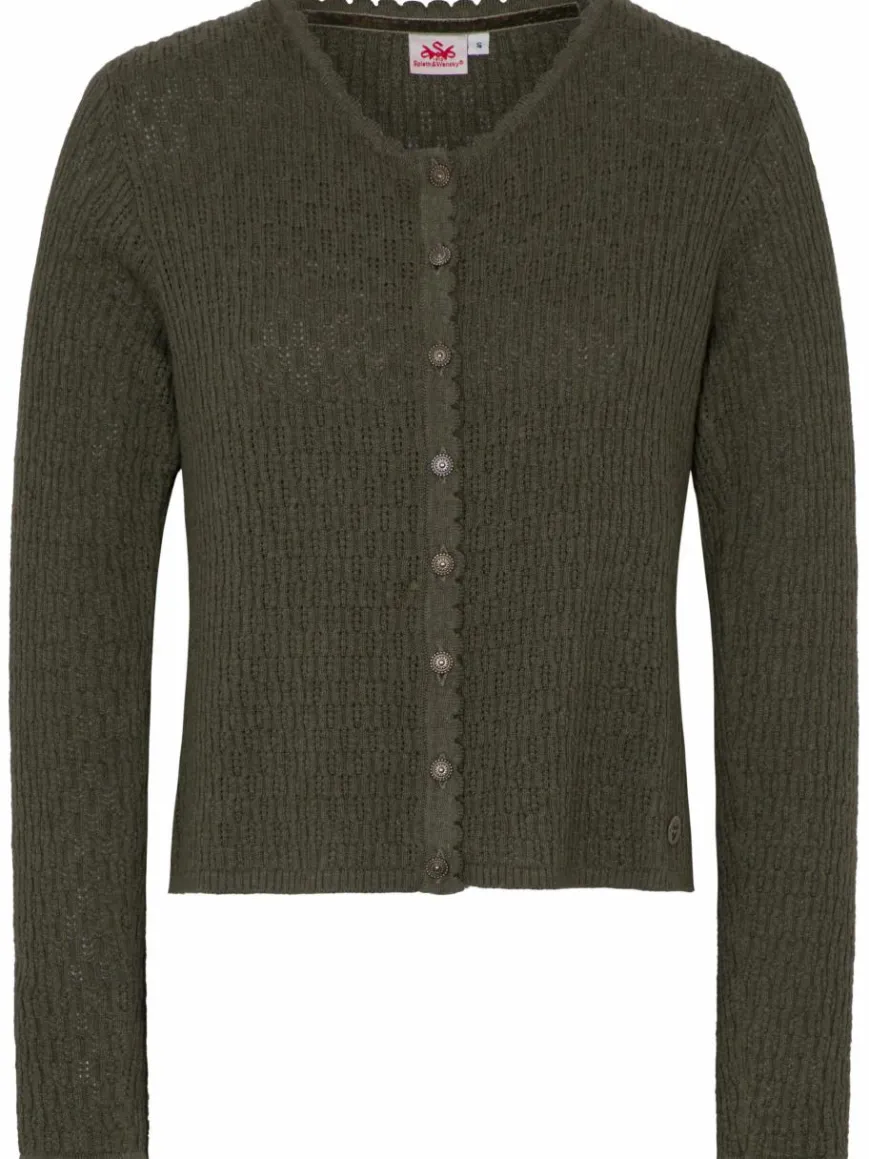 Spieth & Wenksy Pullover & Strickjacken*Damen Strickjacke - Gertrud oliv uni