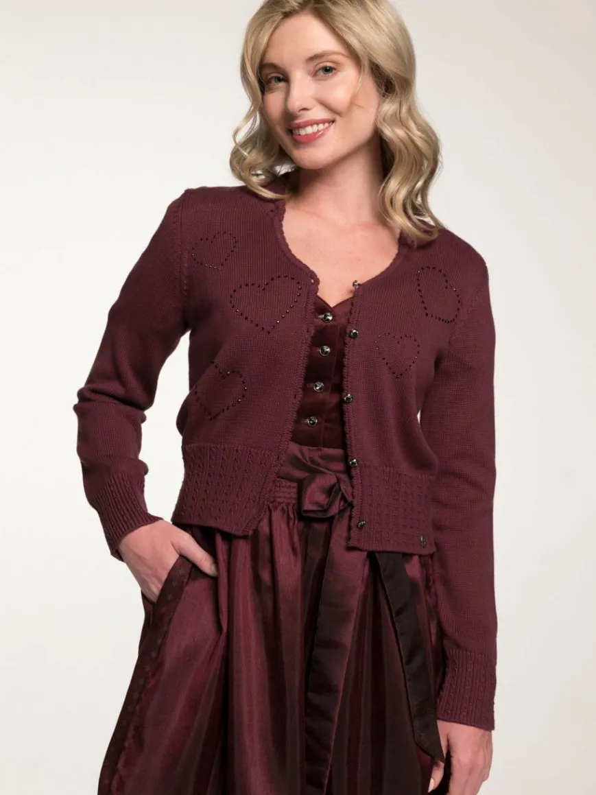 Spieth & Wenksy Pullover & Strickjacken*Damen Strickjacke - Gosina rot uni