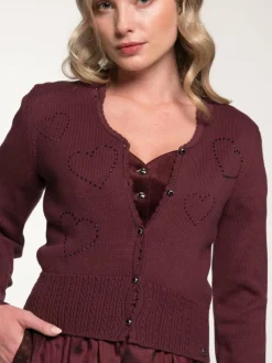 Spieth & Wenksy Pullover & Strickjacken*Damen Strickjacke - Gosina rot uni