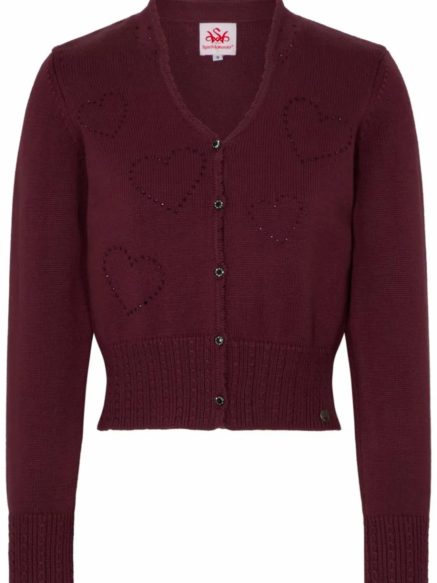 Spieth & Wenksy Pullover & Strickjacken*Damen Strickjacke - Gosina rot uni