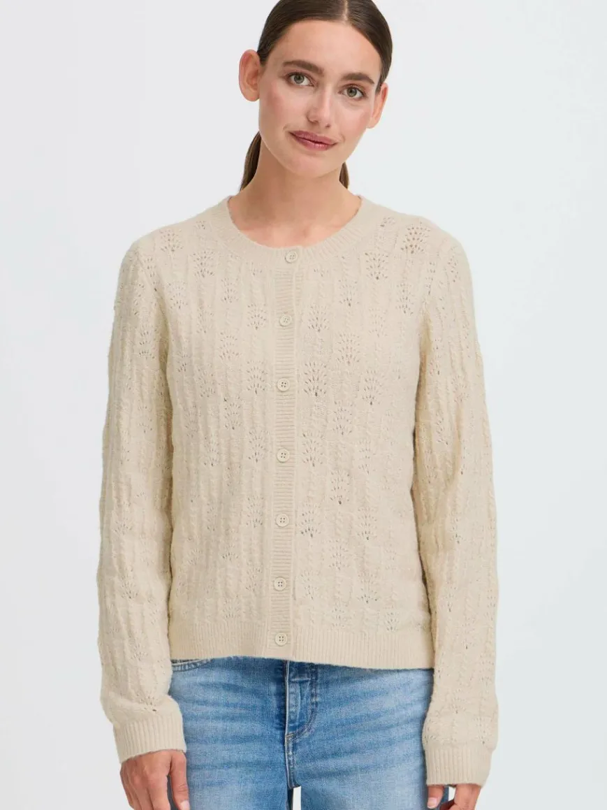 OXMO Pullover & Strickjacken*Damen Strickjacke - OXFSINVA beige uni