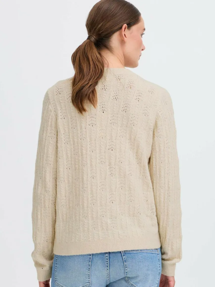 OXMO Pullover & Strickjacken*Damen Strickjacke - OXFSINVA beige uni