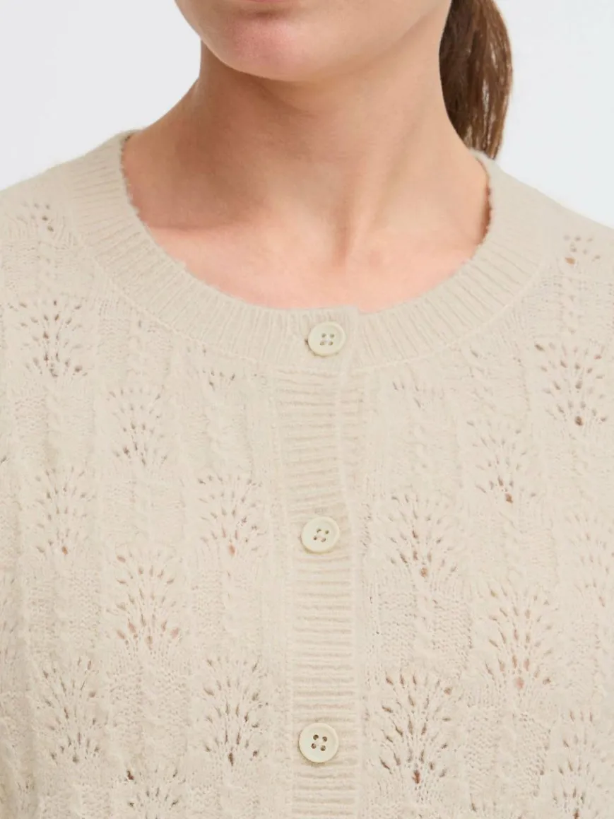 OXMO Pullover & Strickjacken*Damen Strickjacke - OXFSINVA beige uni