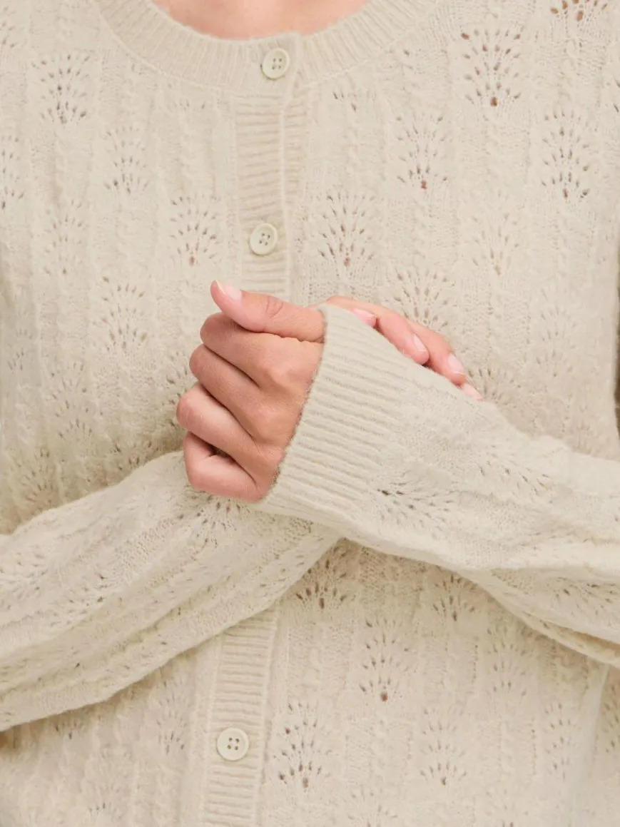 OXMO Pullover & Strickjacken*Damen Strickjacke - OXFSINVA beige uni