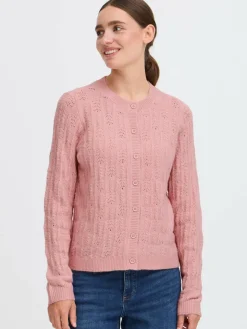 OXMO Pullover & Strickjacken*Damen Strickjacke - OXFSINVA rosa uni