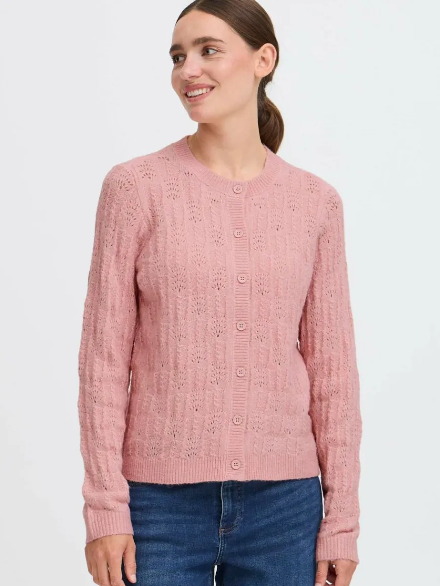 OXMO Pullover & Strickjacken*Damen Strickjacke - OXFSINVA rosa uni