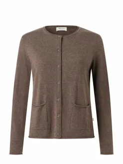 MAERZ Pullover & Strickjacken*Damen Strickjacke aus Merino braun meliert