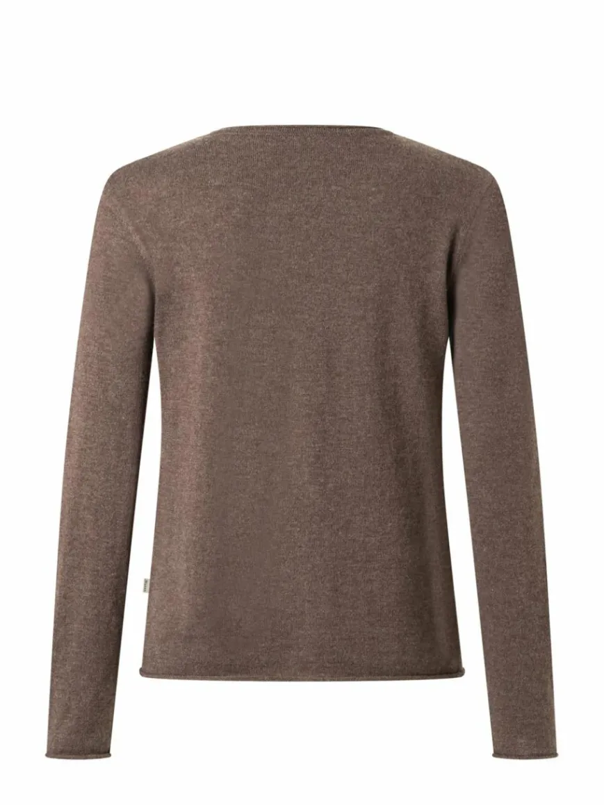 MAERZ Pullover & Strickjacken*Damen Strickjacke aus Merino braun meliert