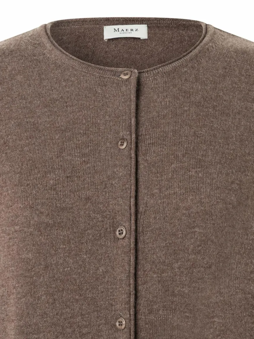 MAERZ Pullover & Strickjacken*Damen Strickjacke aus Merino braun meliert