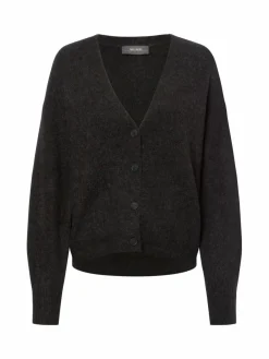 MOS MOSH Pullover & Strickjacken*Damen Strickjacke mit Alpaka-Anteil - MMThora anthrazit uni