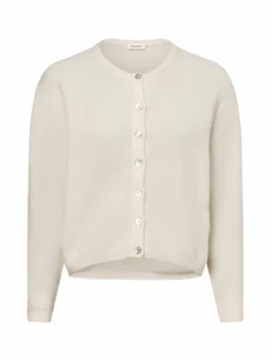 american vintage Pullover & Strickjacken*Damen Strickjacke mit Alpaka-Anteil - Vito weiß uni