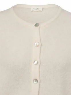 american vintage Pullover & Strickjacken*Damen Strickjacke mit Alpaka-Anteil - Vito weiß uni