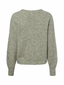 MOS MOSH Pullover & Strickjacken*Damen Strickjacke mit Alpaka-Anteil - MMThora grau uni