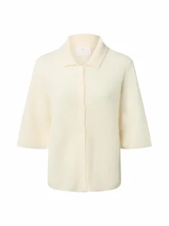 Fynch-Hatton Pullover & Strickjacken*Damen Strickjacke mit Alpaka-Anteil ecru uni