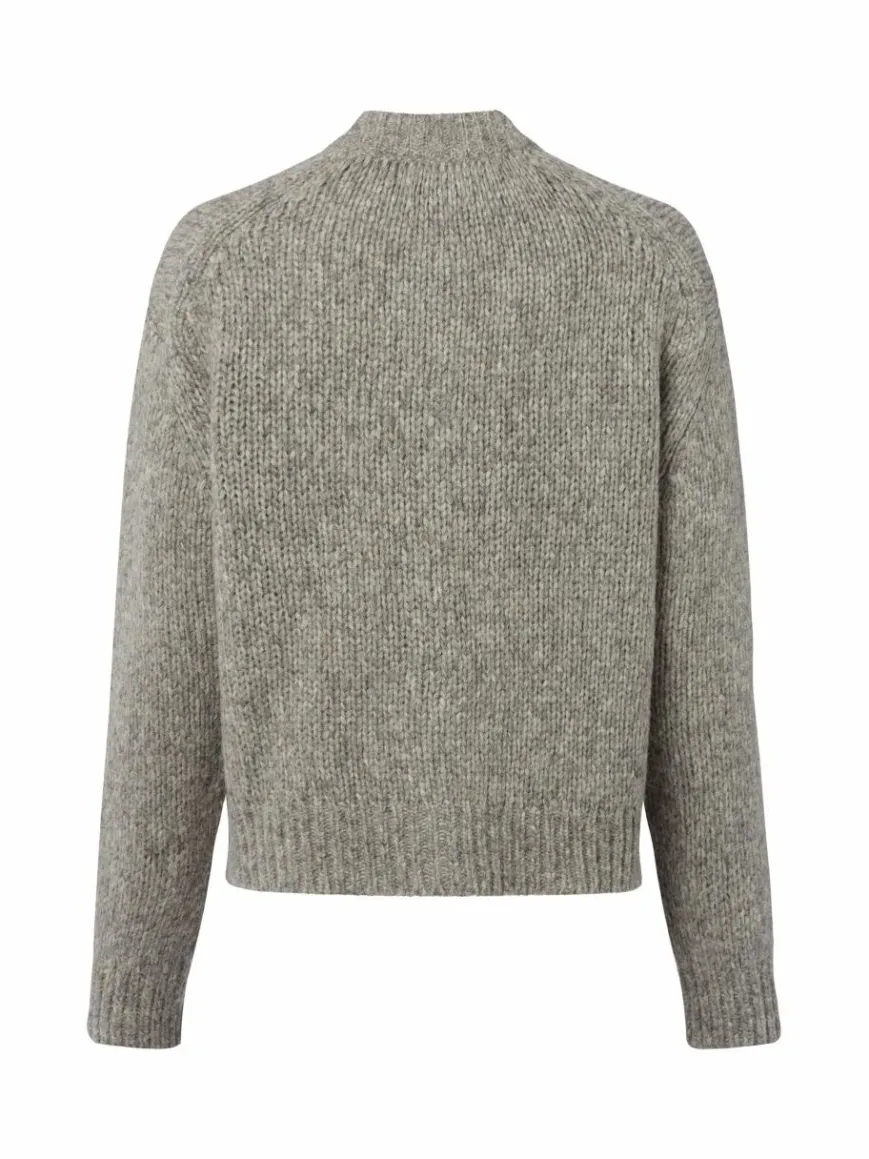 Marc O'Polo Denim Pullover & Strickjacken*Damen Strickjacke mit Alpaka-Anteil grau hellgrau meliert